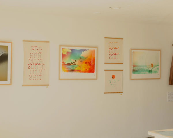 絵画 Matthew Allen TOWARDS SUMMER Watercolor Surf Art Print 