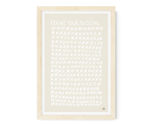 Count Your Blessings Art Print "Creme"