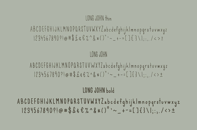 Hand Drawn OTF Font Collection