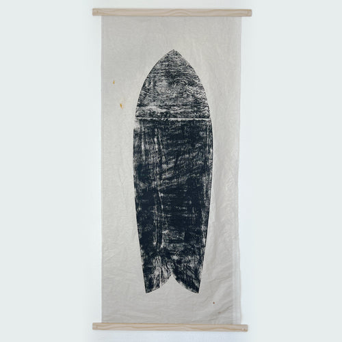 Original Vessel Surfboard Wood Block Print