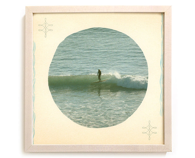Surfing Art Print "Behold He Is Coming With The Clouds" - Mixed Media