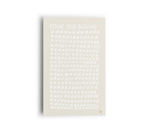 Count Your Blessings Canvas Print "Creme"
