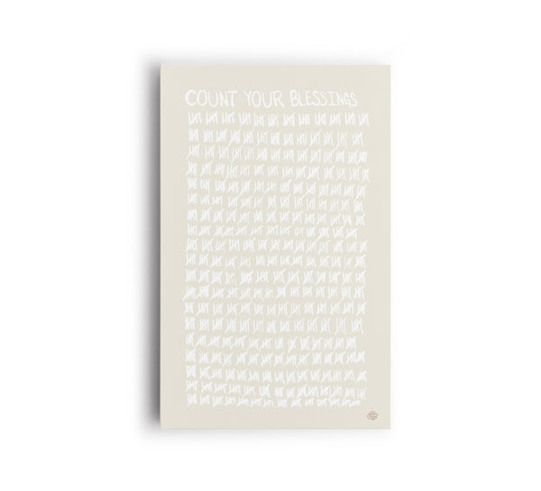 Count Your Blessings Framed Canvas Banner 