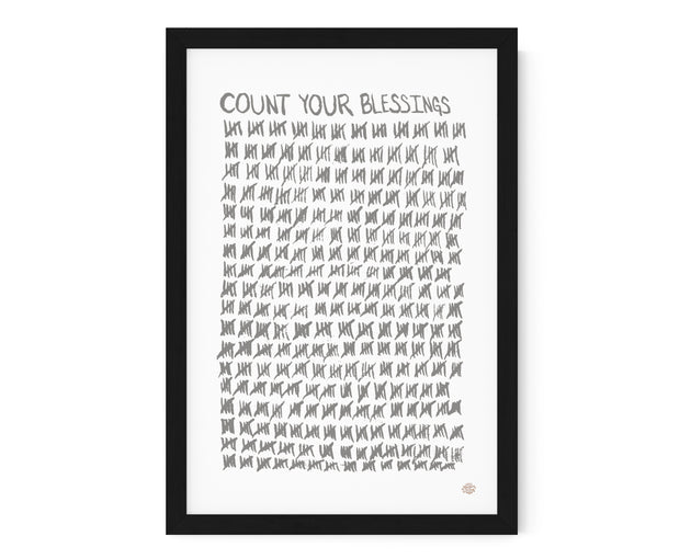 Count Your Blessings Art Print "Slate"
