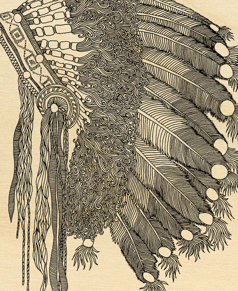 Native American Art Wood Print Limited Edition 