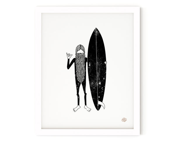 絵画 Matthew Allen TOWARDS SUMMER Watercolor Surf Art Print 