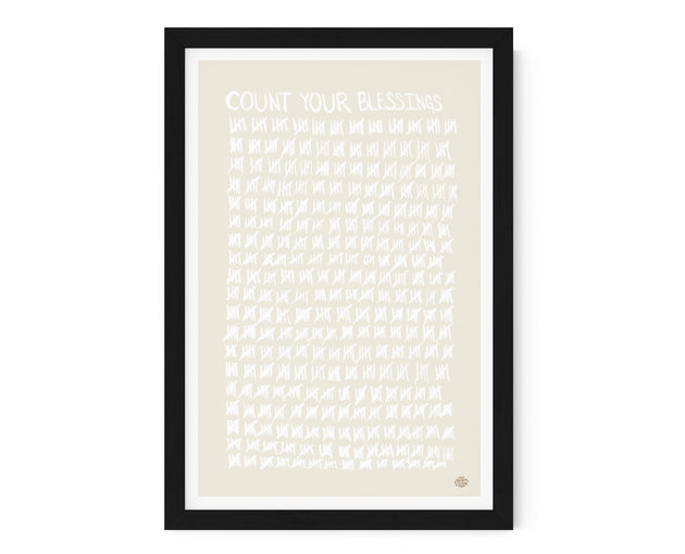 Count Your Blessings Art Print "Creme"