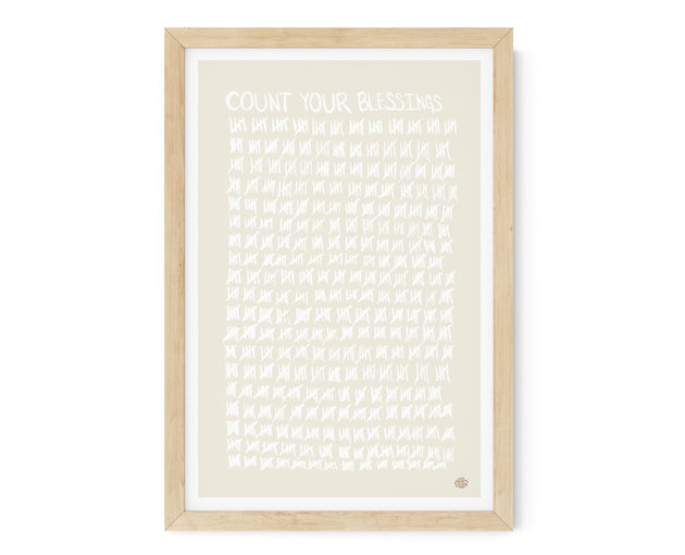 Count Your Blessings Art Print "Creme"