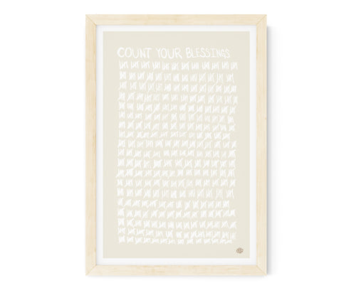 Count Your Blessings Art Print "Creme"