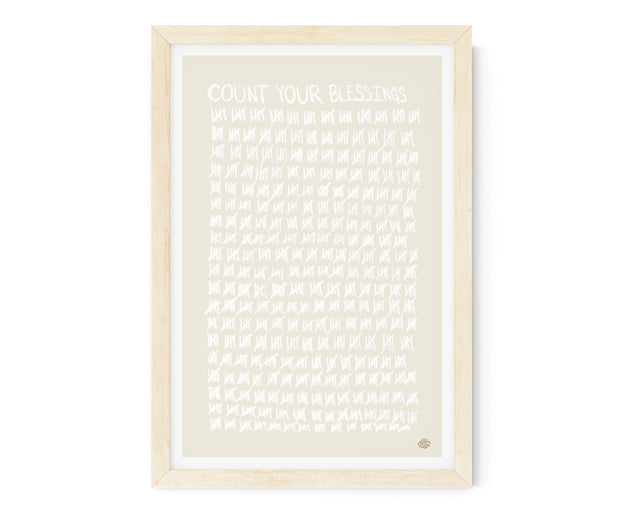 Count Your Blessings Art Print "Creme"