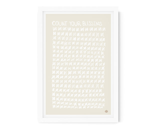 Count Your Blessings Art Print "Creme"