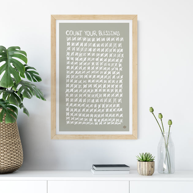 Count Your Blessings Art Print "Moss"