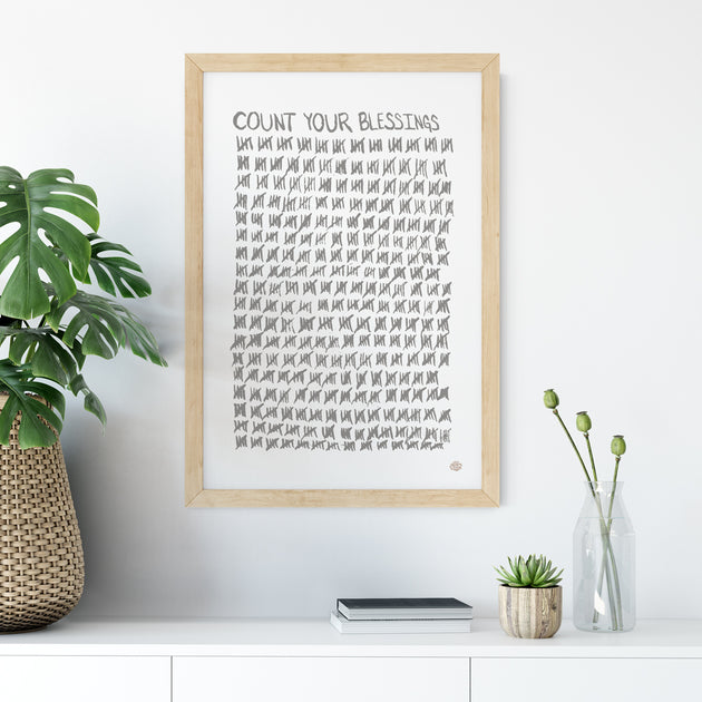 Count Your Blessings Art Print "Slate"