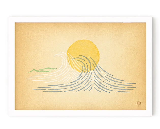 Beach Art Print "Cove" - Watercolor Waves