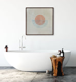 Original "Cradle" Linocut Print on Linen
