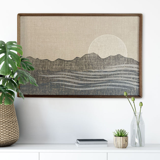 Original "Dawn" Linocut Print on Linen
