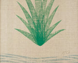Original "Flora" Linocut Print on Linen