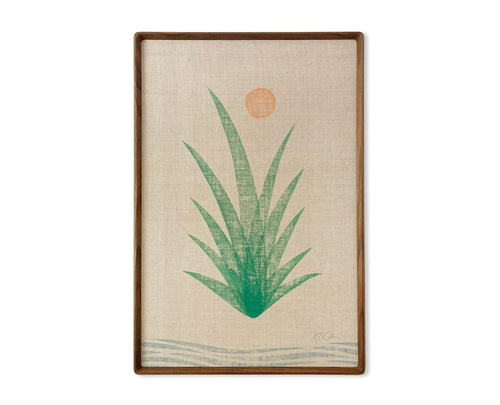Original "Flora" Linocut Print on Linen
