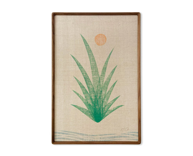 Original "Flora" Linocut Print on Linen
