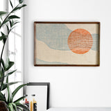 Original "High Sky" Linocut Print on Linen