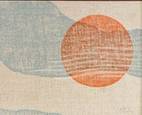 Original "High Sky" Linocut Print on Linen