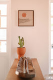 Original "Lakeside" Linocut Print on Linen