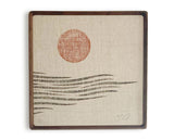 Original "Lakeside" Linocut Print on Linen