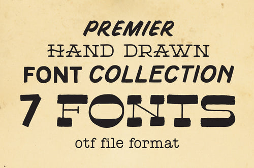 Premier Hand Drawn Font Collection OTF