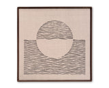 Original "Rising Sun" Linocut Print on Linen