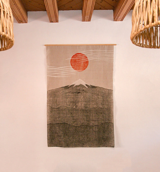 Original "Sangre De Cristo" Linocut Print on Linen