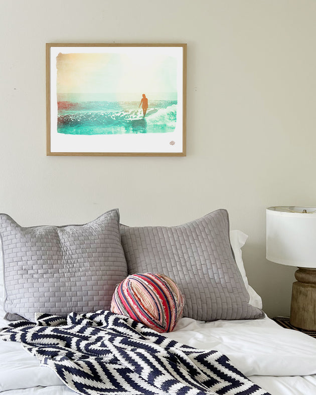 Surf Photo Print "Wash" - Framed