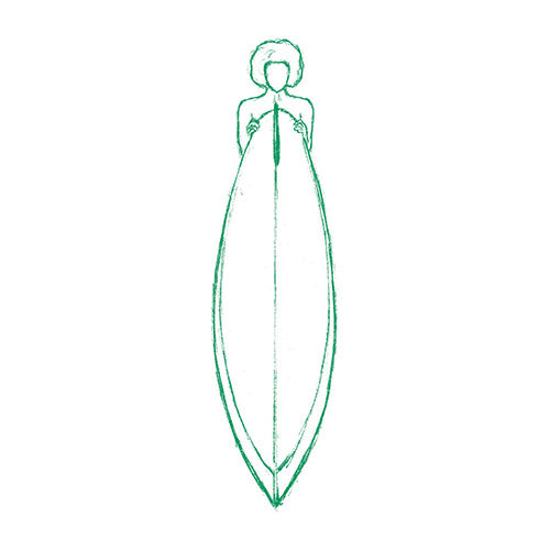 Single Fin Surf Art for Licensing