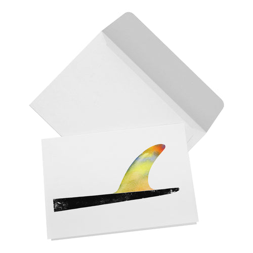 Single Fin Surfboard Greeting Cards