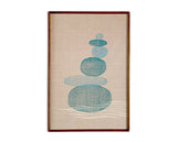 Original "Stones II" Linocut Print on Linen
