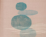 Original "Stones" Linocut Print on Linen