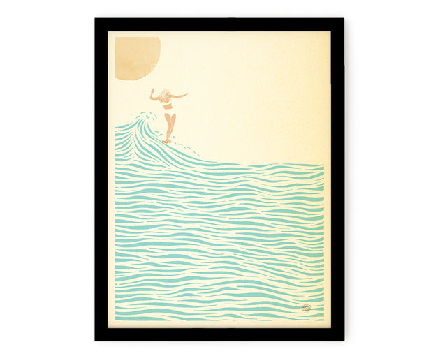 Surfing Art Print "Summer Slides"