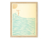 Surfing Art Print "Summer Slides"