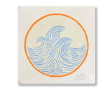 Original 6"x6" "Tres Olas" Painting on Canvas