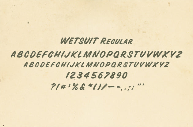 Wetsuit Font