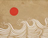 Original Block Print Art "Wind Swell"