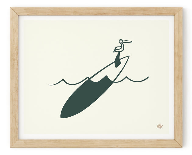 Surfing Art Print "Adrift"