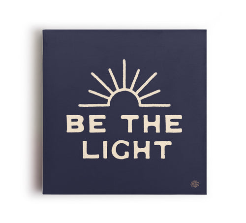Be The Light Canvas Print "Navy"