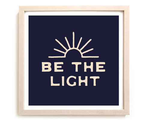 Contemporary Art Print "Be The Light" Navy