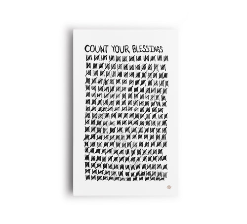 Count Your Blessings Canvas Print "Black"