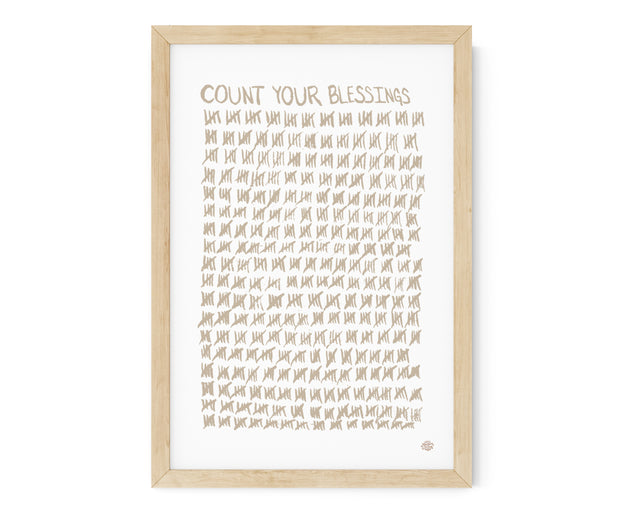 Count Your Blessings Art Print "Sand"