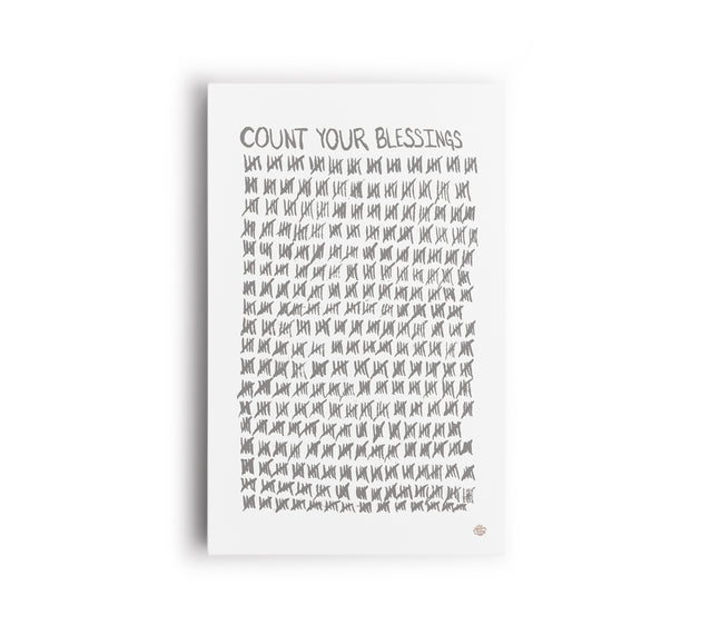 Count Your Blessings Canvas Print "Slate"