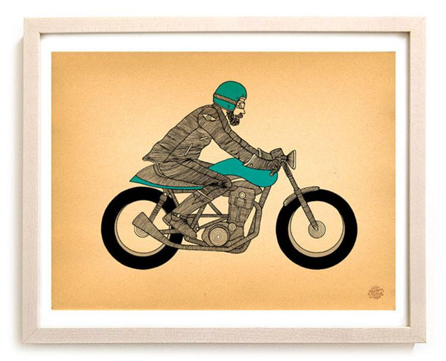 Motorcycle Art Print "Café Racer"