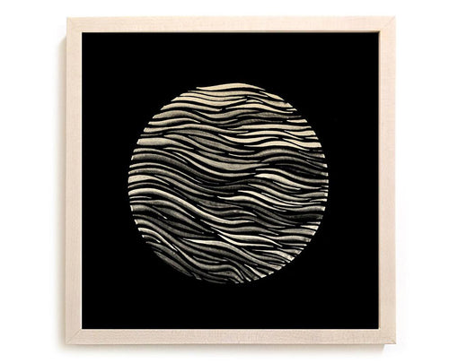 Contemporary Art Print "Circle Swell 2" - India Ink