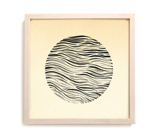 Contemporary Art Print "Circle Swell" India ink