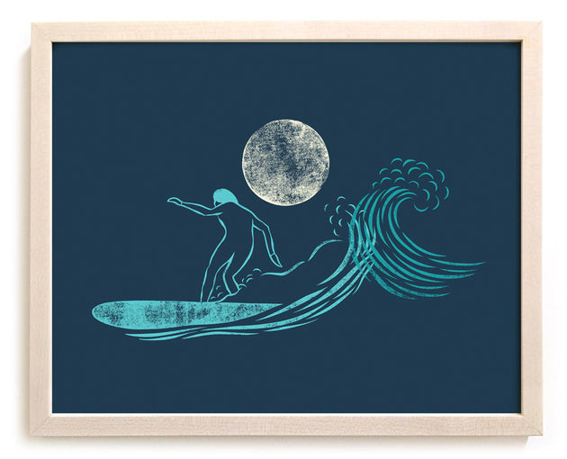 Surfing Art Print "Evening Glide"